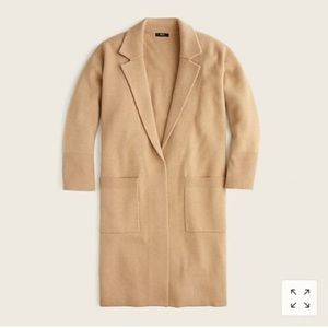 NWOT J.Crew Ella Open-Front Long Sweater-Blazer